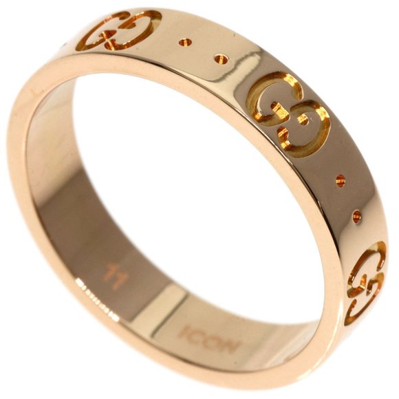GUCCI Icon Ring 18K Pink Gold Size 5.75 - Picture 8 of 8
